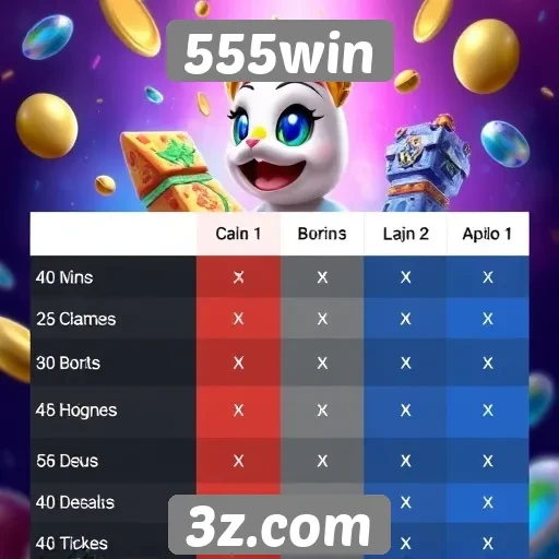 Comparativo entre jogos populares no 555win